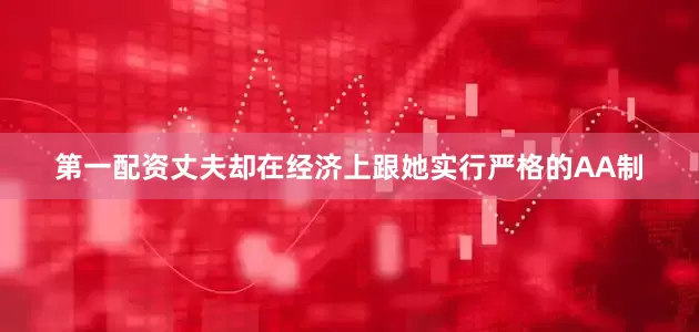 第一配资丈夫却在经济上跟她实行严格的AA制